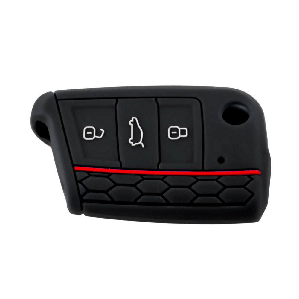 254 - Volkswagen Polo / Golf Silicone GTI Colour Key Cover (Small Key Bottom)