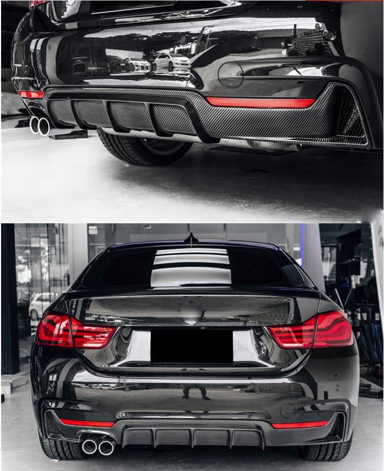 BMW 4 Series Carbon Fibre Diffuser F32 / F33 / F36 (2014-2019 - Left Tailpipes)