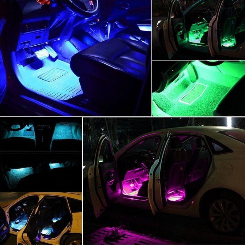 262 - Diversion 16 Colour RGB Remote controlled footwell lights (12V) - Diversion Stores Car Parts And Modificaions