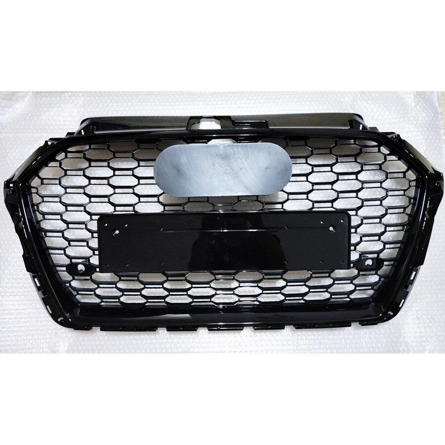 Audi A3 / S3 8V (Pre-Facelift) Replacement Honeycomb Front Grille in Gloss Black (2013-2016 Models)