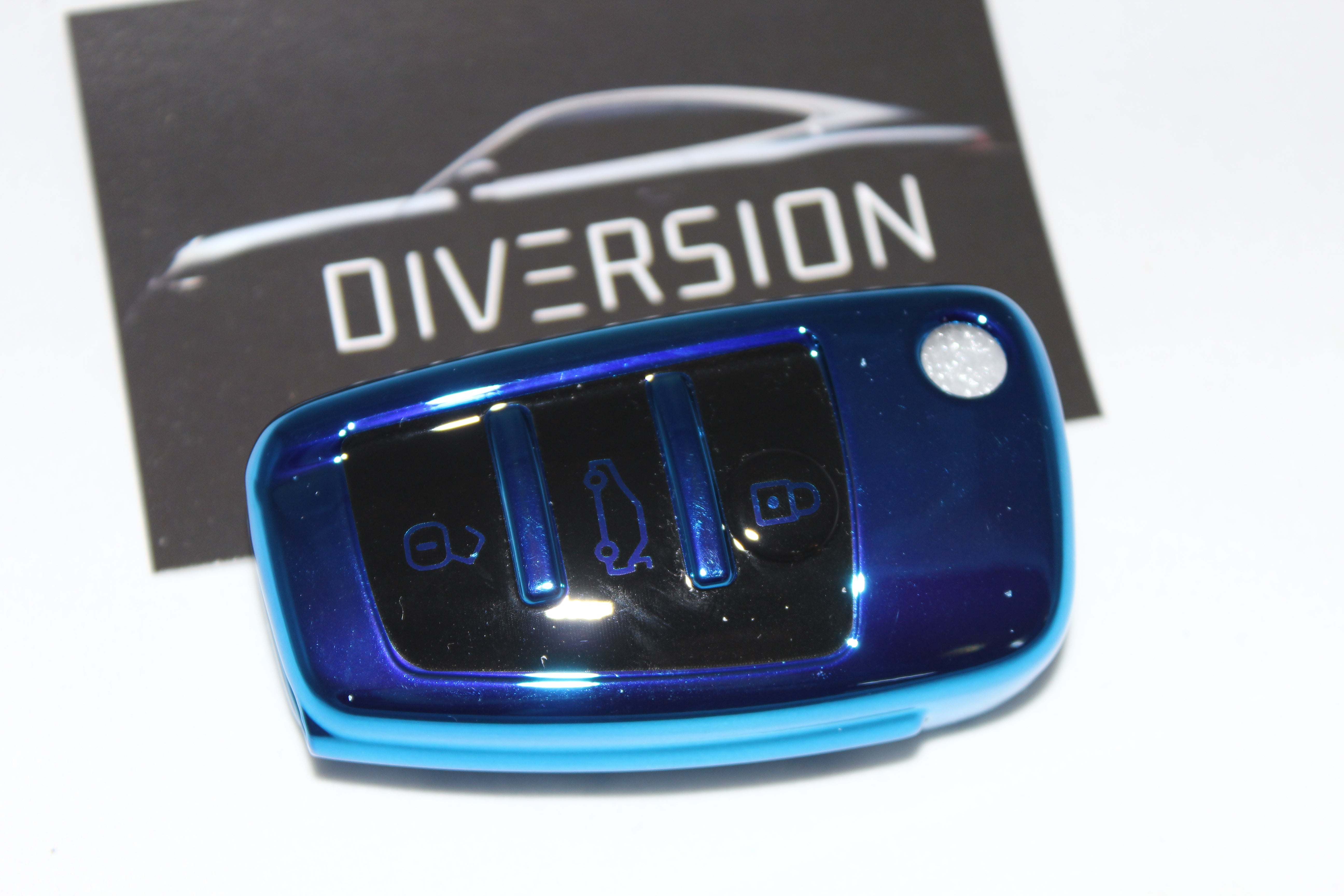 Audi Protective Key Cover - Chrome Blue - Diversion Stores Car Parts And Modificaions