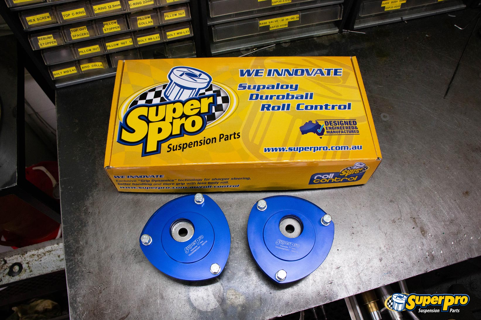 SuperPro VAG MQB Offset Strut Camber Mounts (Front)