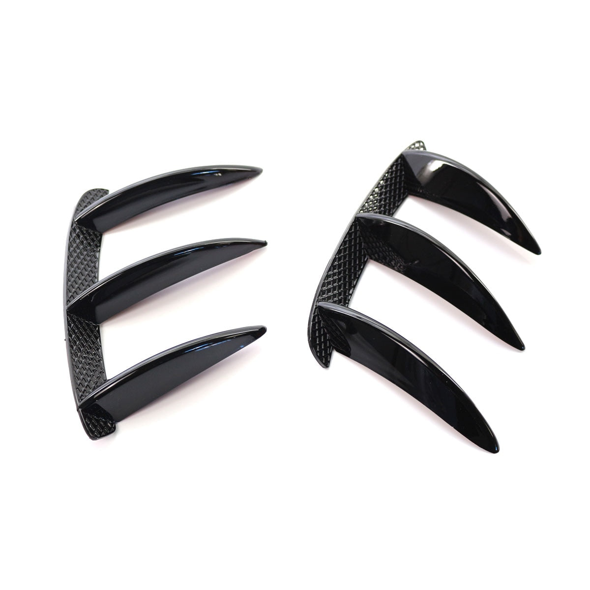 Mercedes Benz A Class W176 MK3 Gloss Black Three Blade Rear Canard Pair (2012 - 2018 Models)