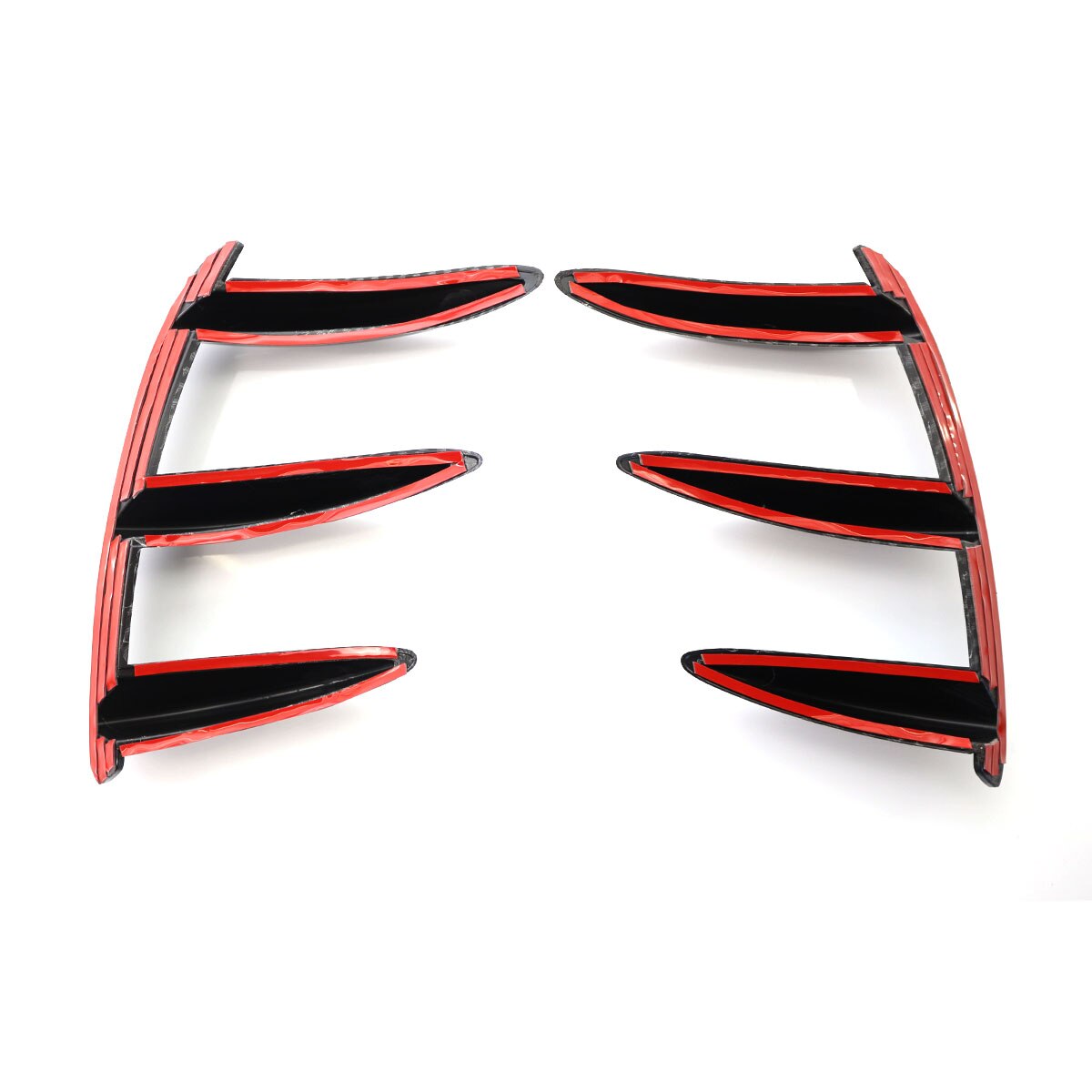 Mercedes Benz A Class W176 MK3 Gloss Black Three Blade Rear Canard Pair (2012 - 2018 Models)