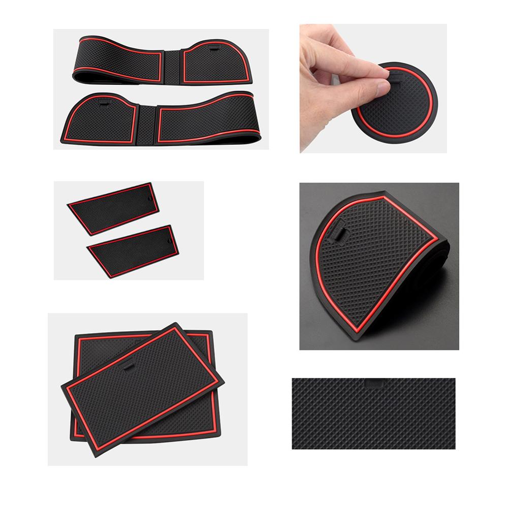Rubber Anti-Slip Interior Storage Mats (9pcs) for VW UP / Seat Mii / Skoda Citigo (2016-2019)