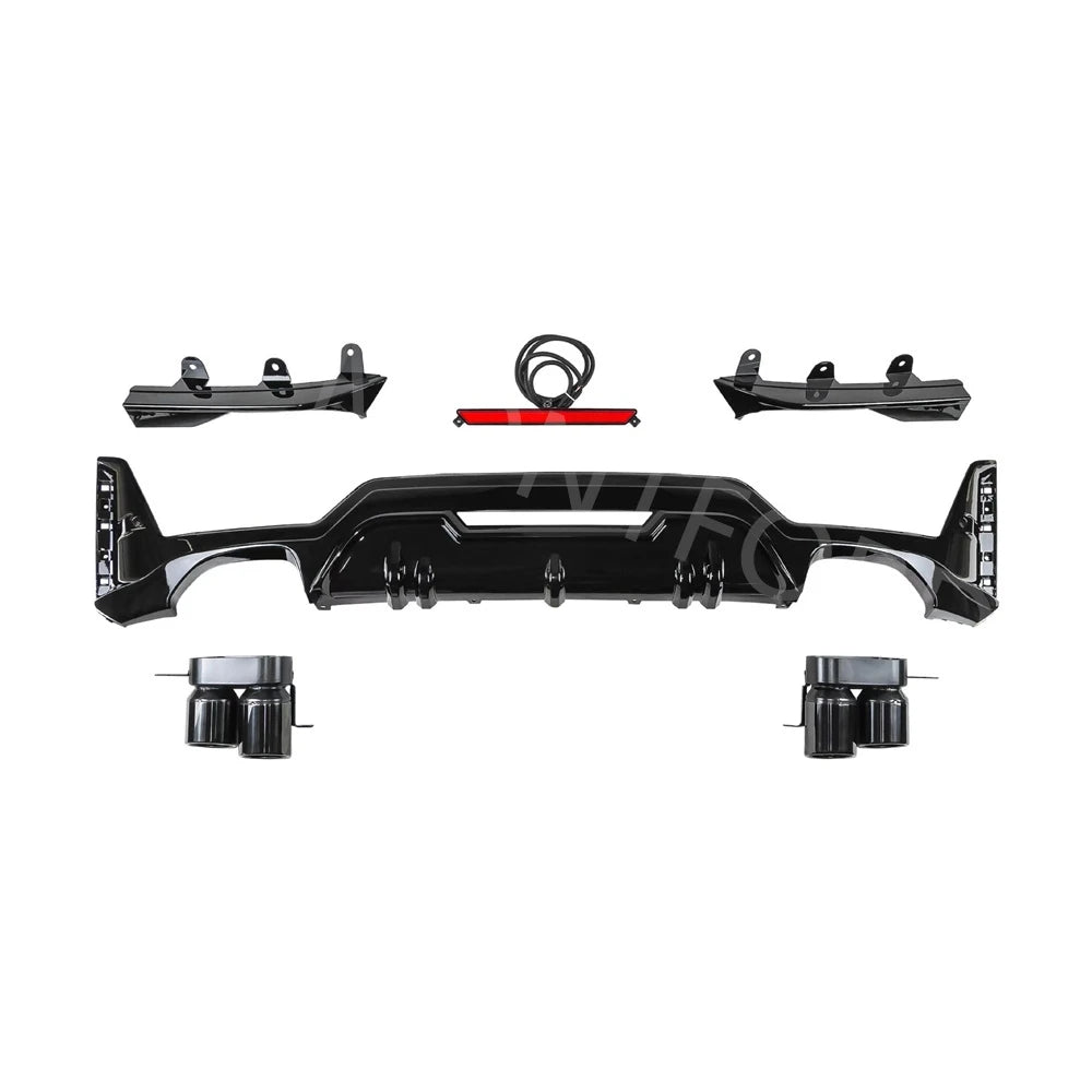 BMW 3 Series G20 LCI Gloss Black Rear Diffuser (2022+)