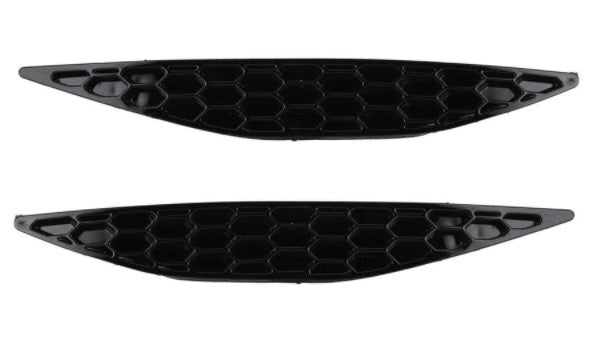 Honeycomb Style Rear Reflector Strip Covers in Gloss Black for Volkswagen Golf MK7 & MK7.5 (2013-2019)