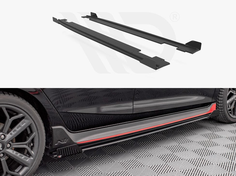 Maxton Design Street Pro Side Skirts Diffusers (+Flaps) Hyundai i20 N Mk3