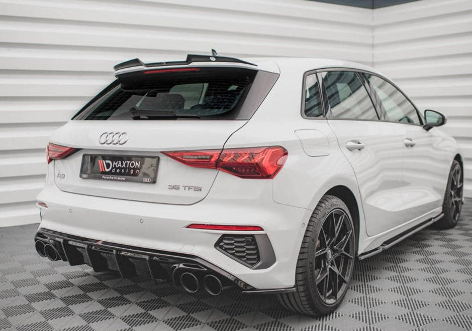 Maxton Design Rear Valance + Exhaust Ends Imitation Audi A3 S-Line Sportback 8Y (2020-)