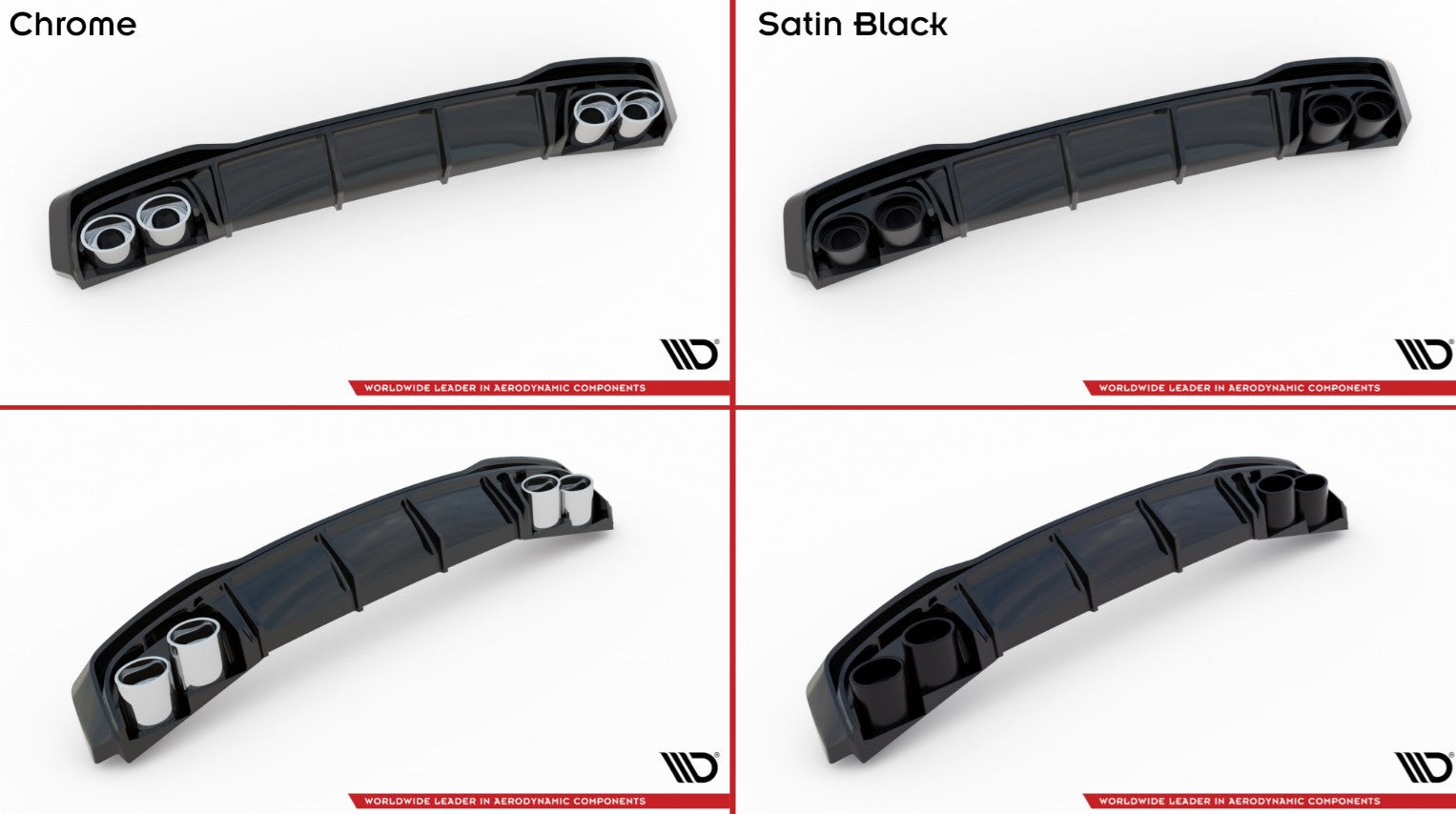 Maxton Design Rear Valance + Exhaust Ends Imitation Audi A3 S-Line Sportback 8Y (2020-)