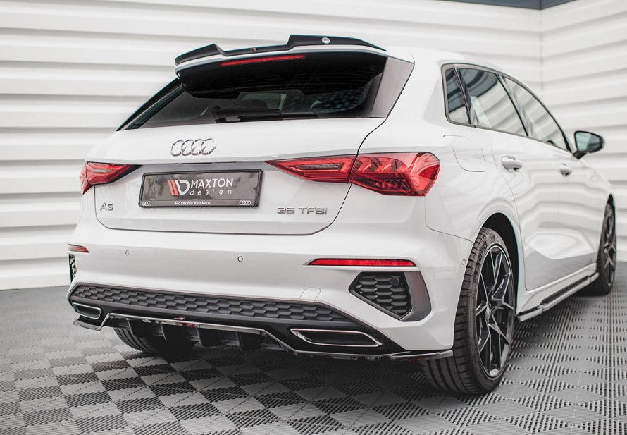 Maxton Design Central Rear Splitter (Vertical Bars) Audi A3 S-Line Sportback 8Y