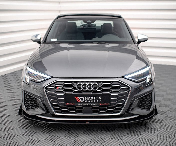 Maxton Design Street Pro Front Splitter V.1 (+Flaps) Audi S3/A3 S-Line 8Y
