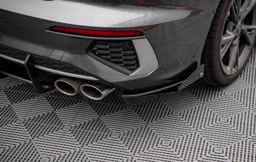 Maxton Design Street Pro Rear Side Splitters (+Flaps) Audi S3 Saloon 8Y