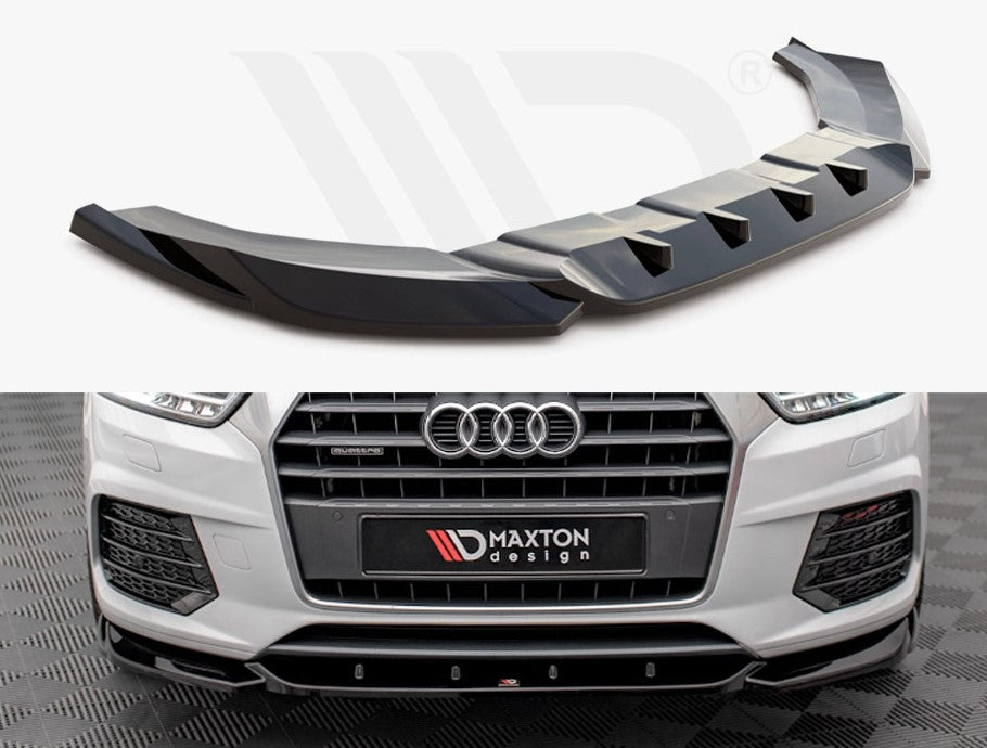 Maxton Design Front Splitter V.1 Audi Q3 S-Line 8U Facelift (2014-2018)