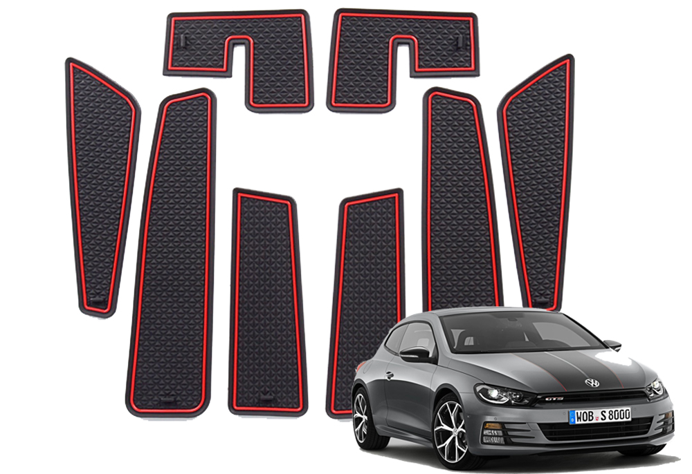 VW Volkswagen Scirocco MK3 Rubber Anti Slip Interior Storage Mats 200