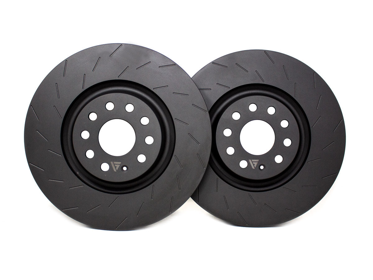 VAGSport 340mm Front Brake Discs (Pair) – Tri-Slot Design – VS-BR-F01