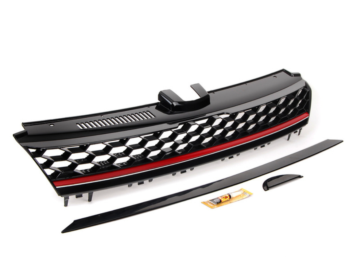 ECS Tuning - Badgeless Grille - With Red Strip MK7 GTI