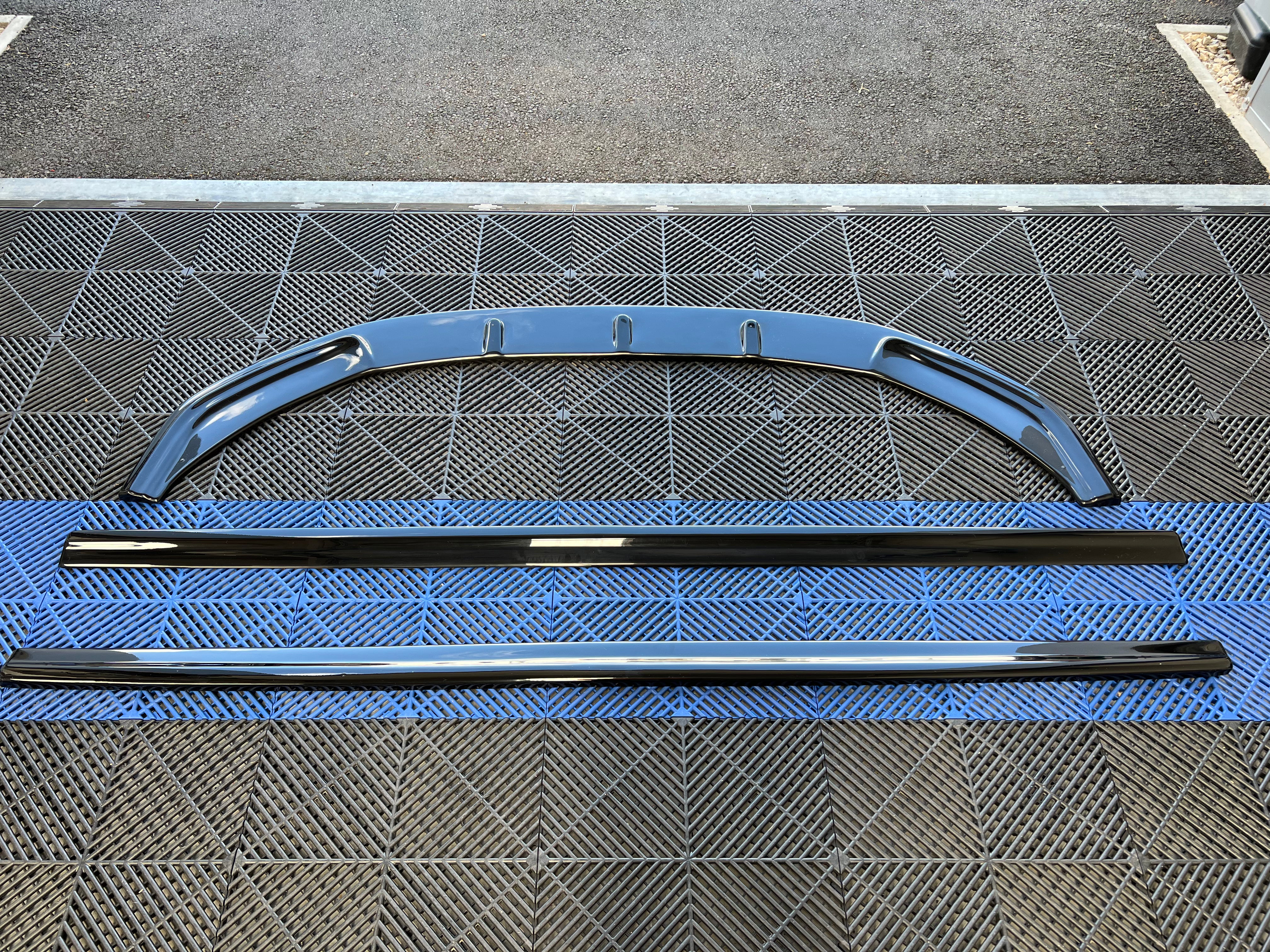 DAS Automotive - Front Splitter V.1 for Volkswagen Polo AW GTI/R-Line Gloss Black (2018+)