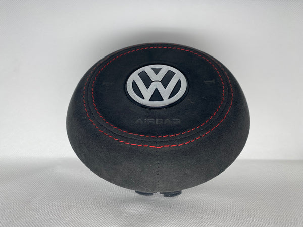 Volkswagen Premium Alcantara Stitched Steering Wheel Airbag Cover