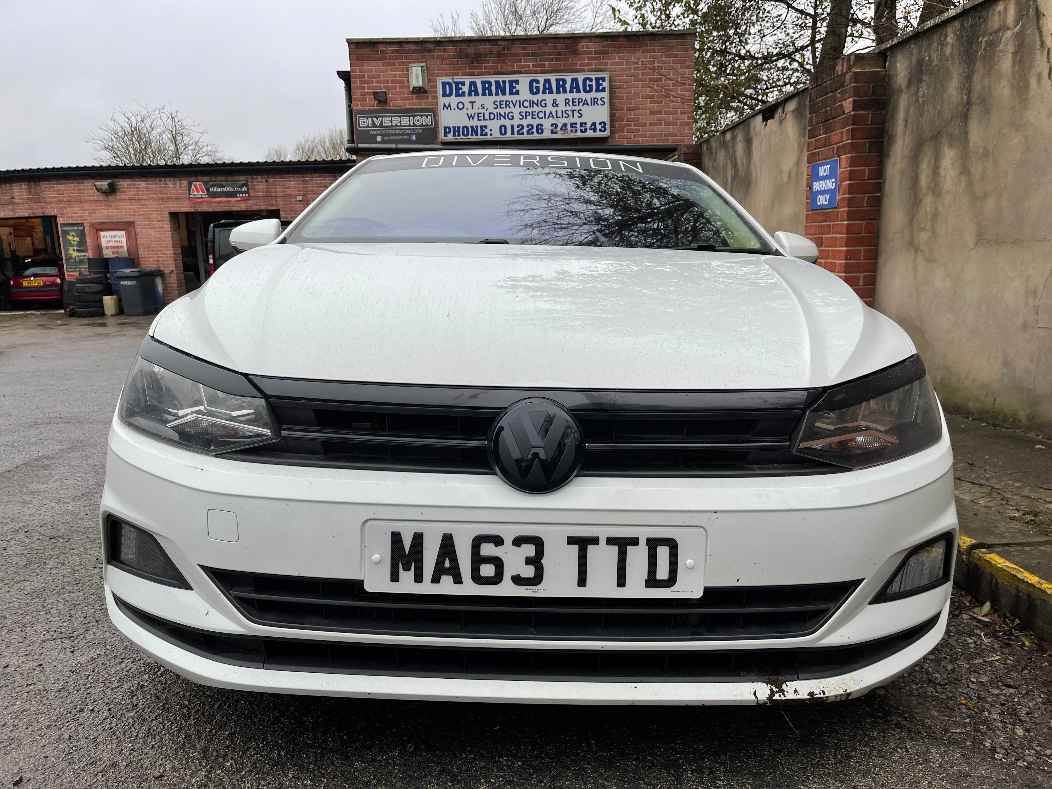 Volkswagen AW Polo MK6 / MK6.5 Black Transparent ACC RADAR Front and Rear Plastic Badge Overlays (2018+ Models)