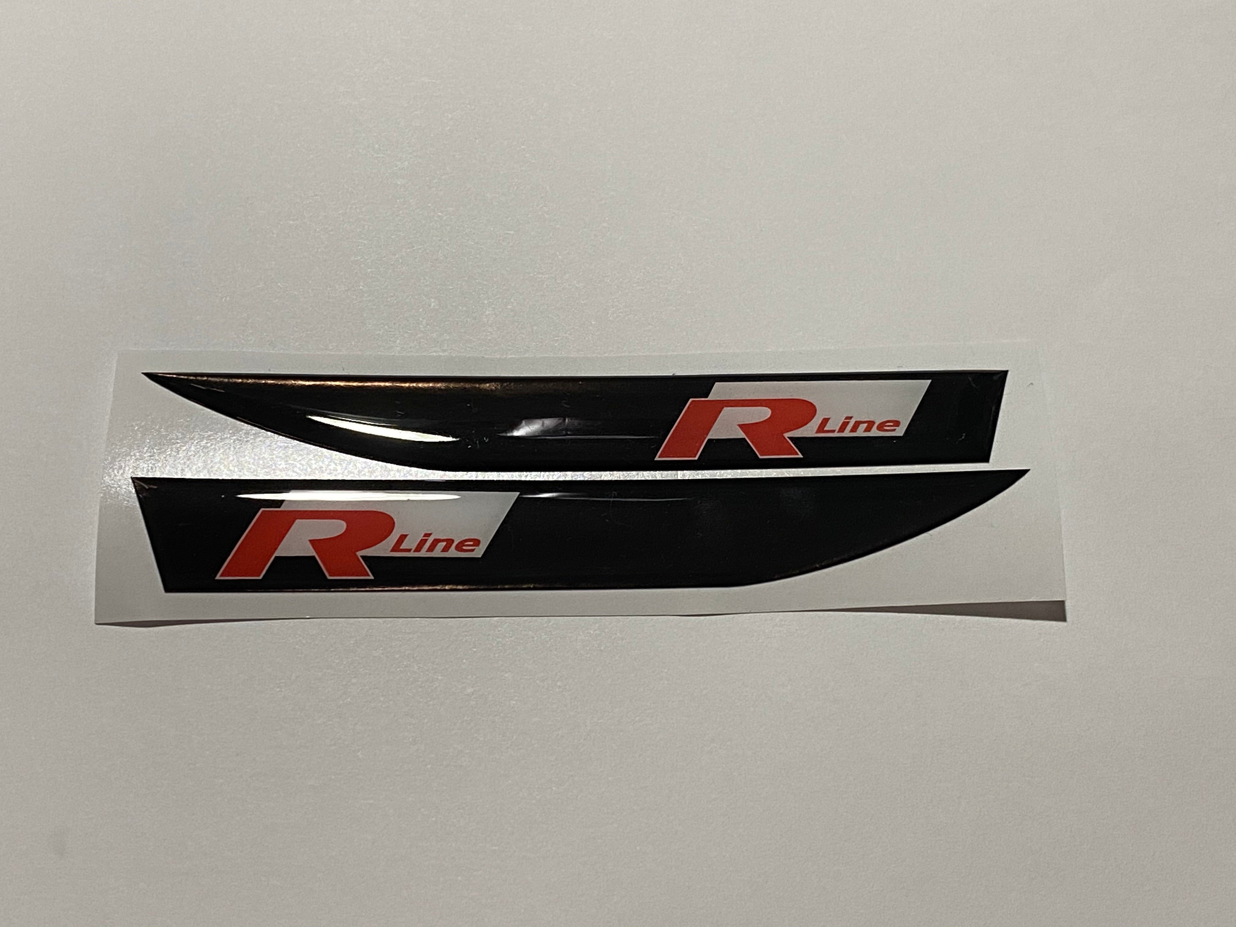 Volkswagen “R Line” Logo Side Repeater Gel Badges (Red / White / Black) - DIVERSION