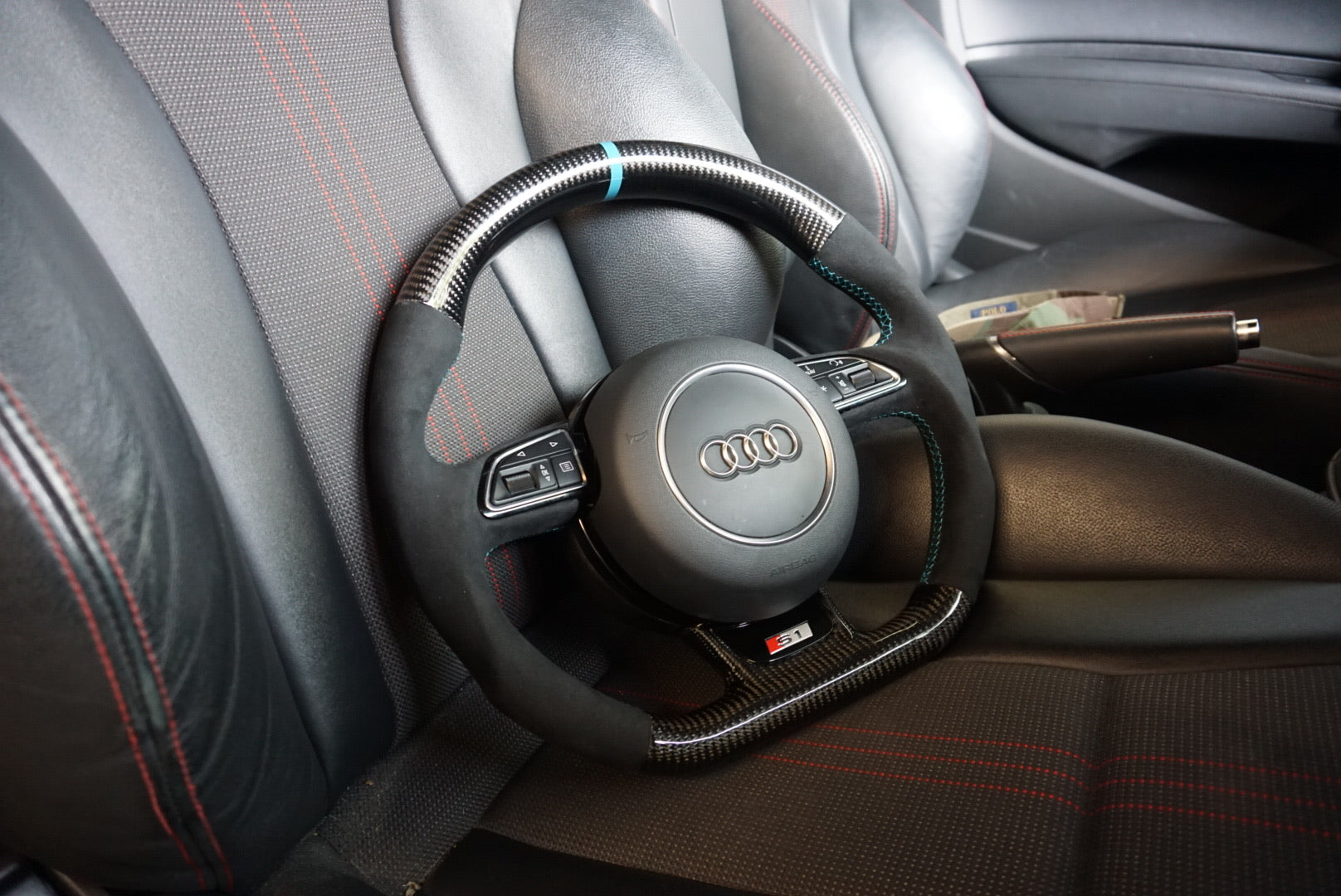 Audi A1 / S1 8X Carbon Fibre Custom Flat Bottom Steering Wheel (2010 - 2018)