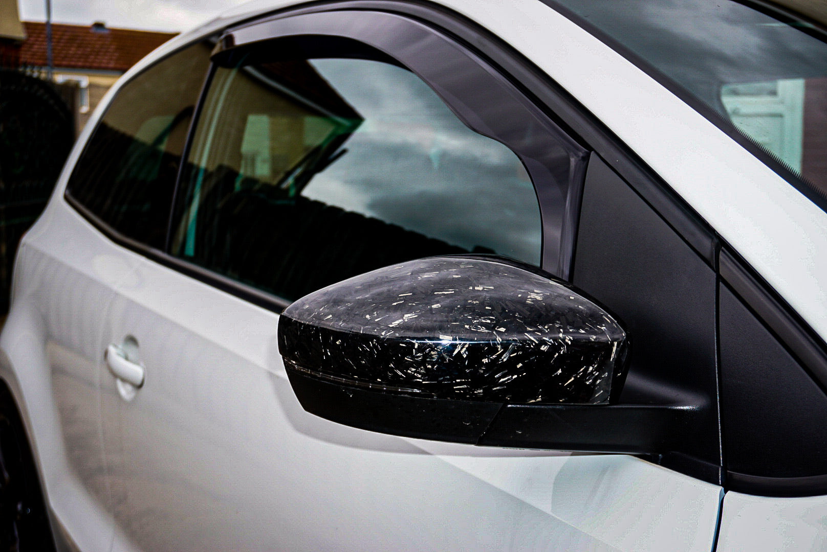 Volkswagen VW Polo Genuine Forged Carbon Fibre Replacement Wing Mirror Covers MK5 6C / 6R (2009-2017 Models)