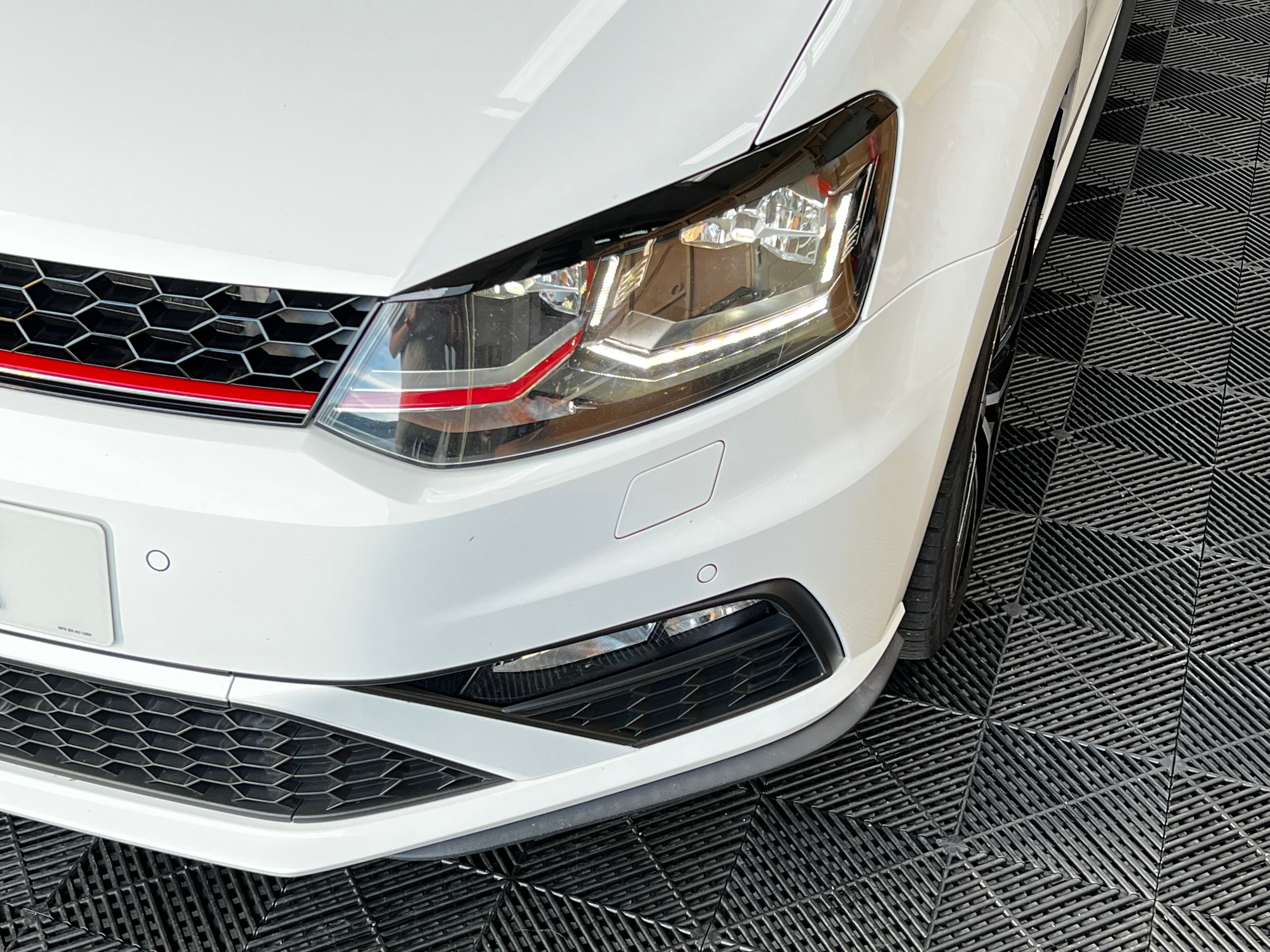 Volkswagen Polo MK5 Headlight Eyebrows Gloss Black 2009 2017 Models