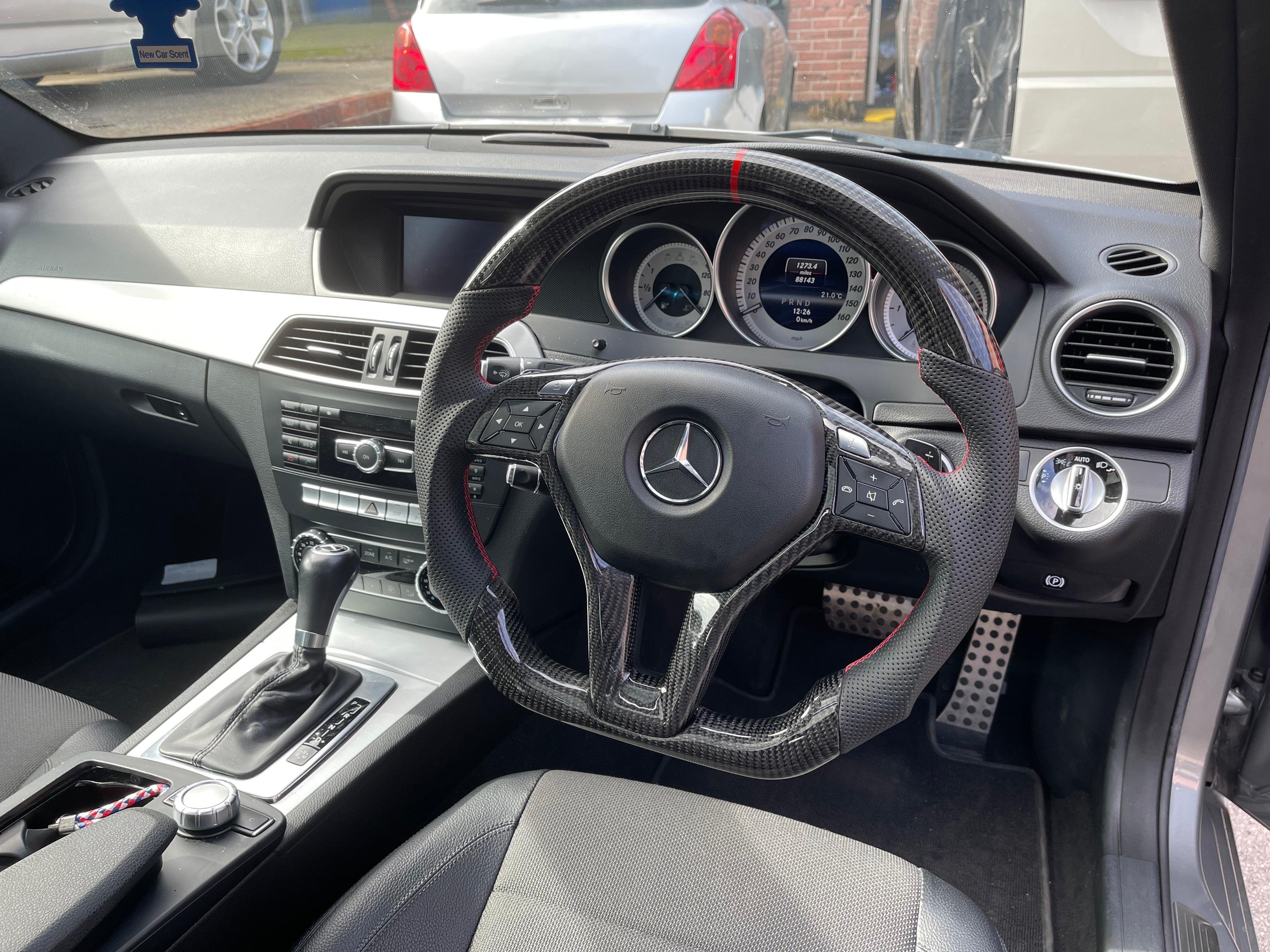 Mercedes C Class W204 Custom Carbon Fibre Steering Wheel (2011 - 2014