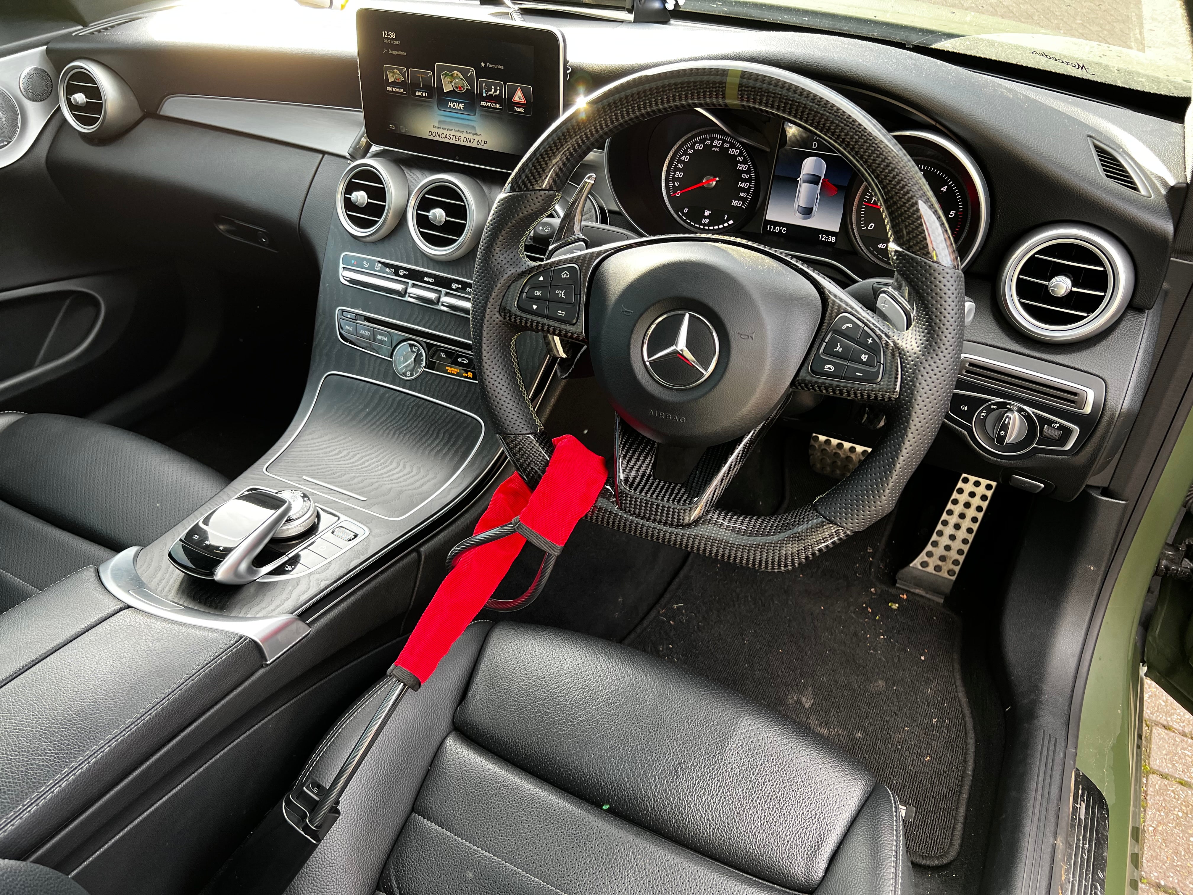 Universal Car Steering Wheel Seat Belt Lock (Anti Theft Device)
