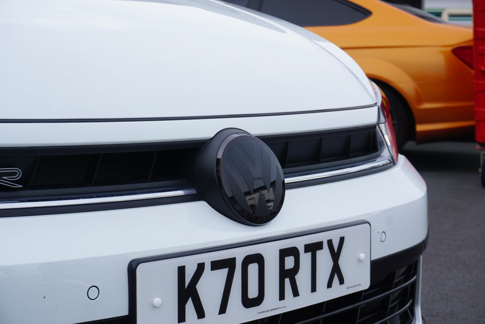 Volkswagen AW Polo MK6 / MK6.5 Black Transparent ACC RADAR Front and Rear Plastic Badge Overlays (2018+ Models)