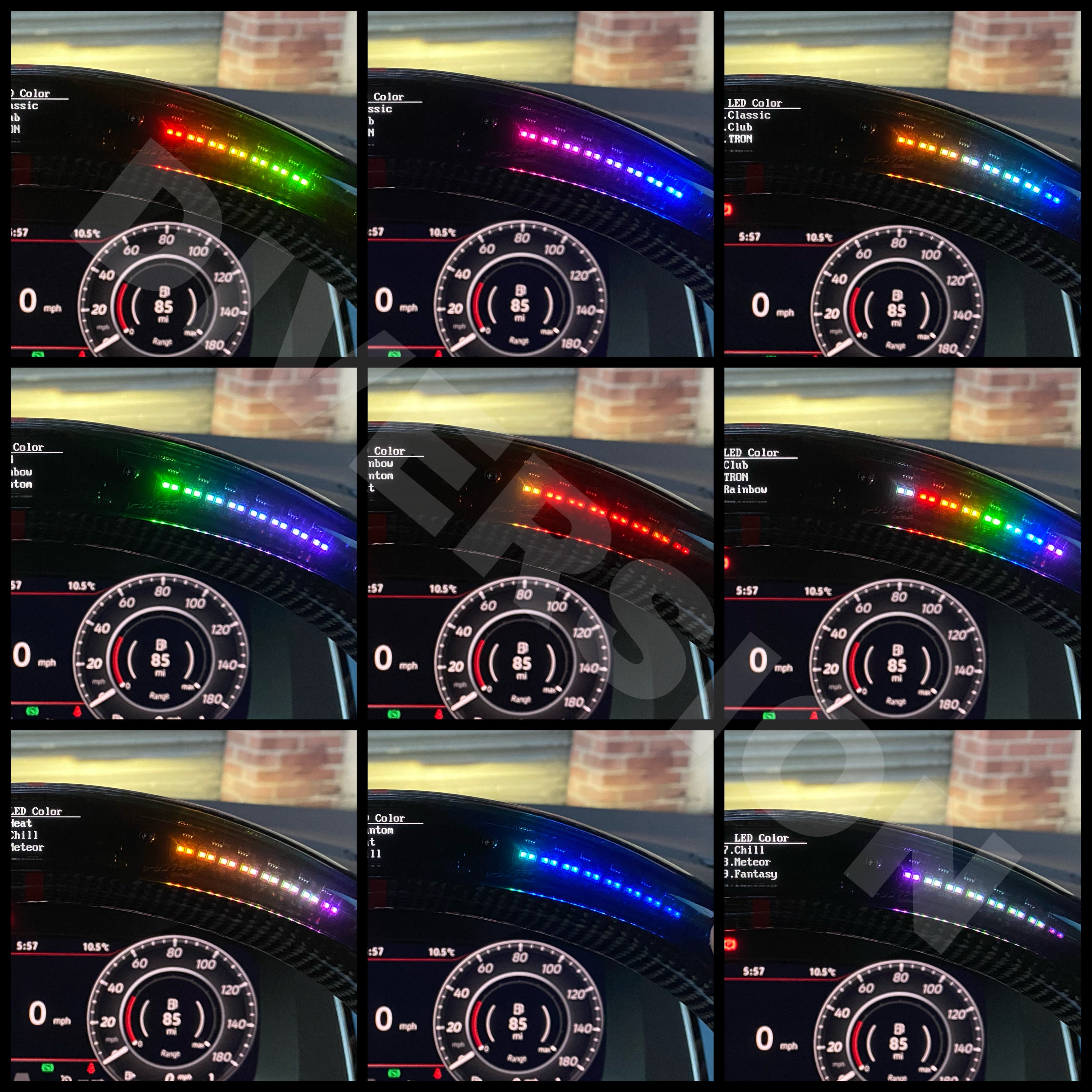 Volkswagen Polo AW MK6 GTI / R Line LED Display Carbon Fibre Steering Wheel (LED CUSTOM / 2018+ Models)