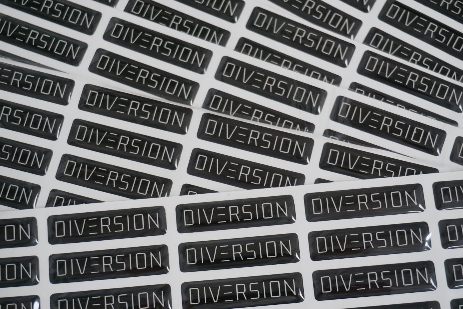 DIVERSION Gel Boot / Trunk Self Adhesive Badge (Black & White)