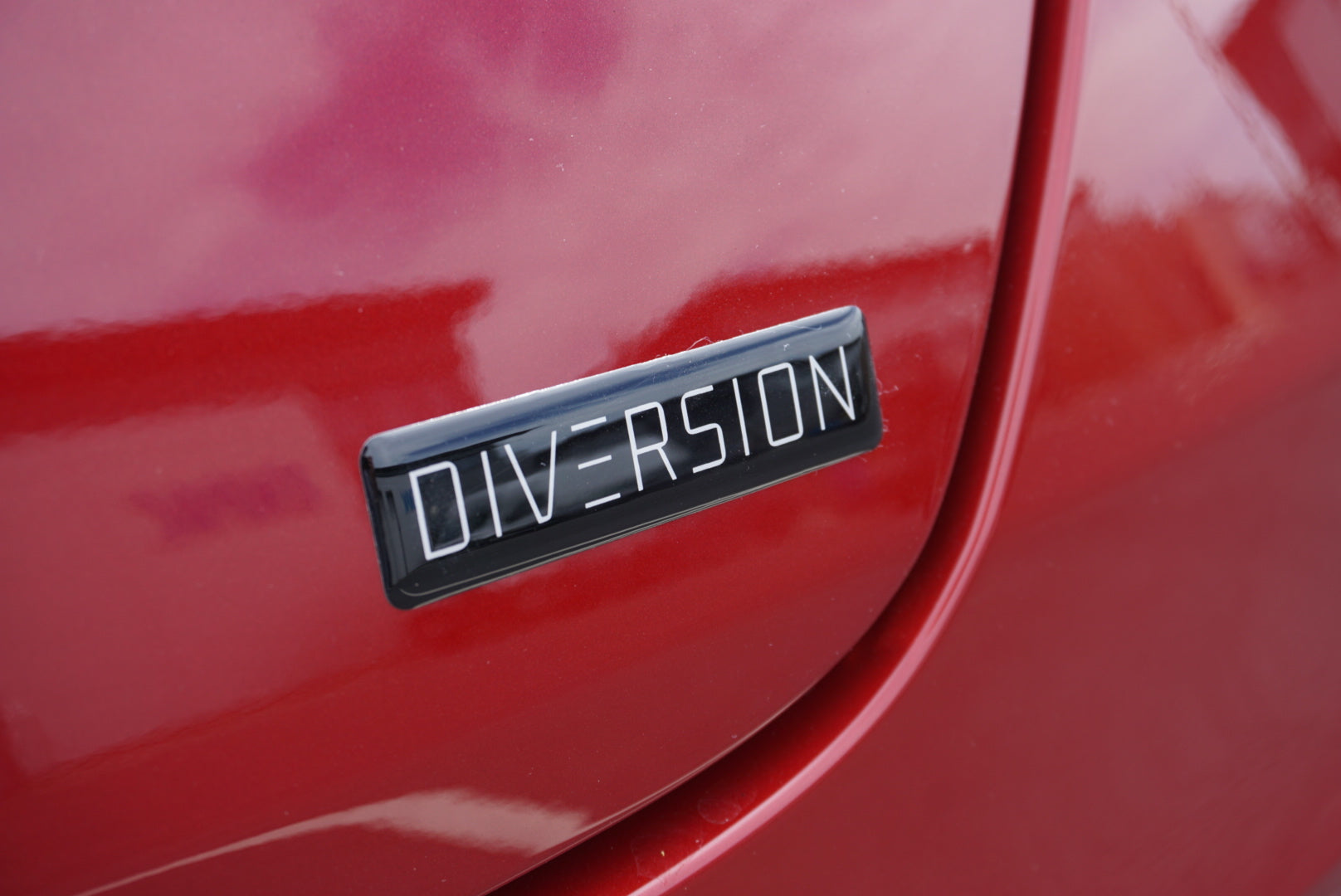 DIVERSION Gel Boot / Trunk Self Adhesive Badge (Black & White)