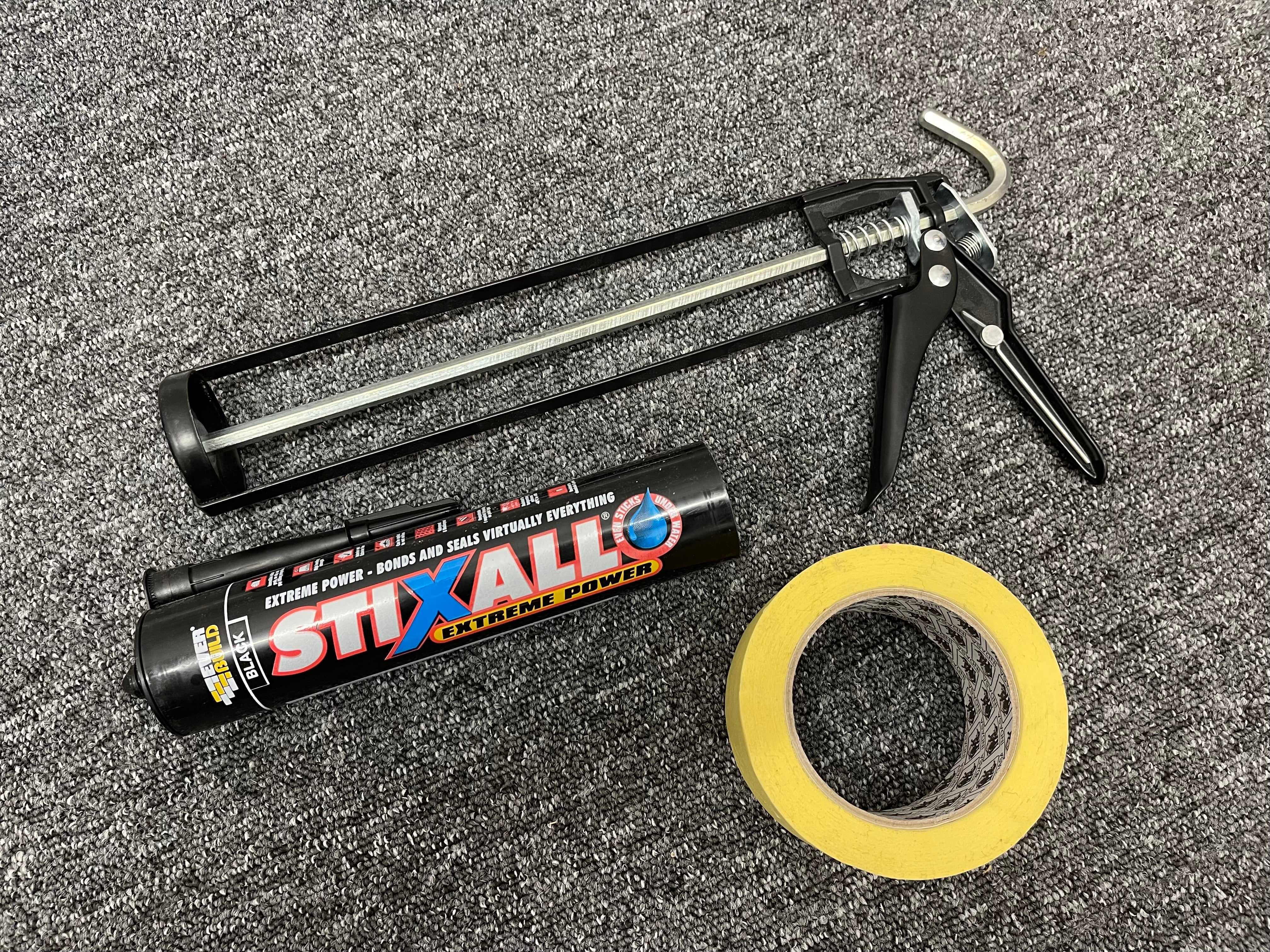 Spoiler Fitting Kit / Sealant & Masking Tape With Sealant Gun - DIVERSION AUTOMOTIVE