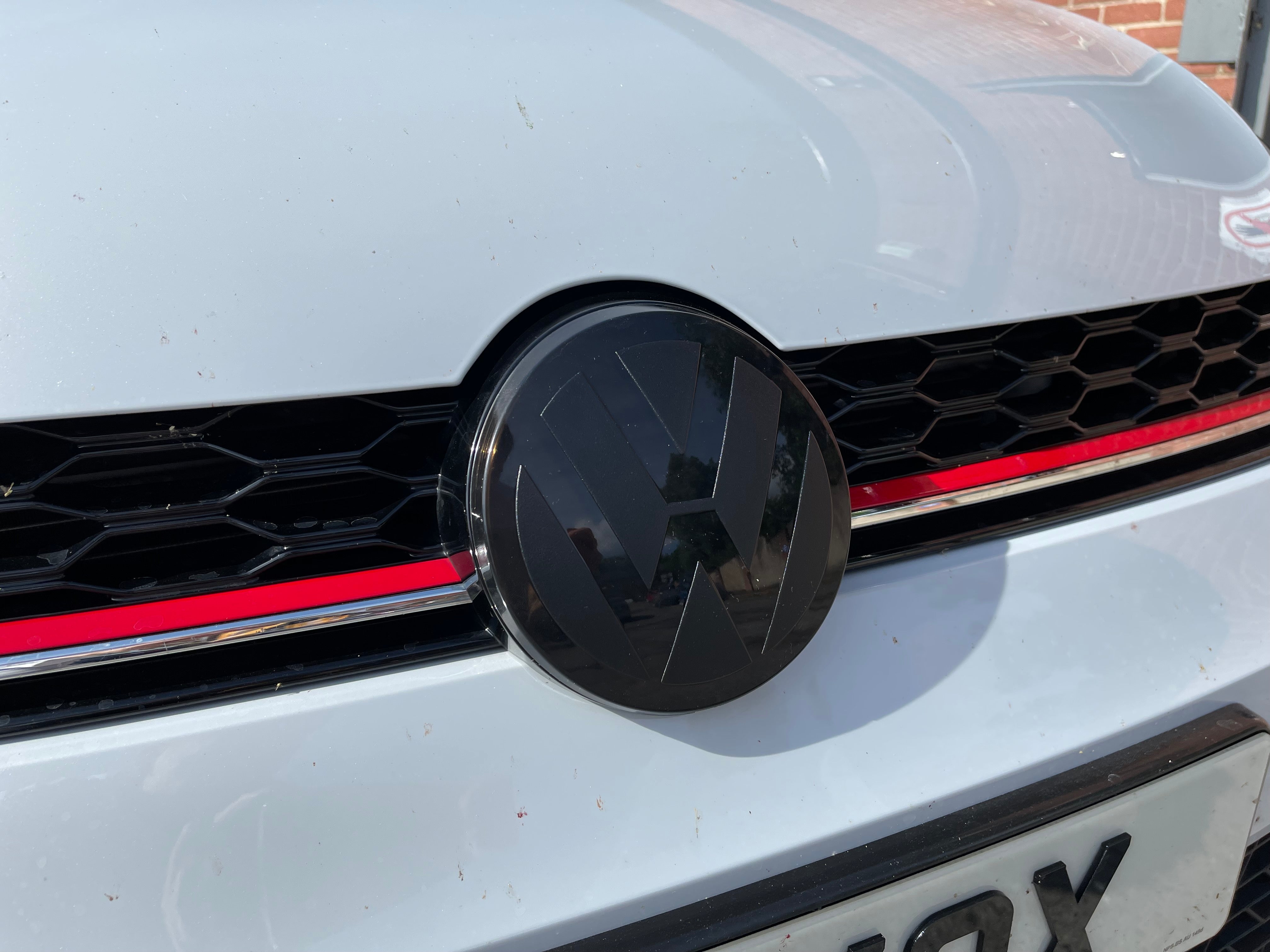 Volkswagen Golf MK7.5 Transparent ACC RADAR Front and Rear Plastic Badge Overlays (2017 - 2020 Models)