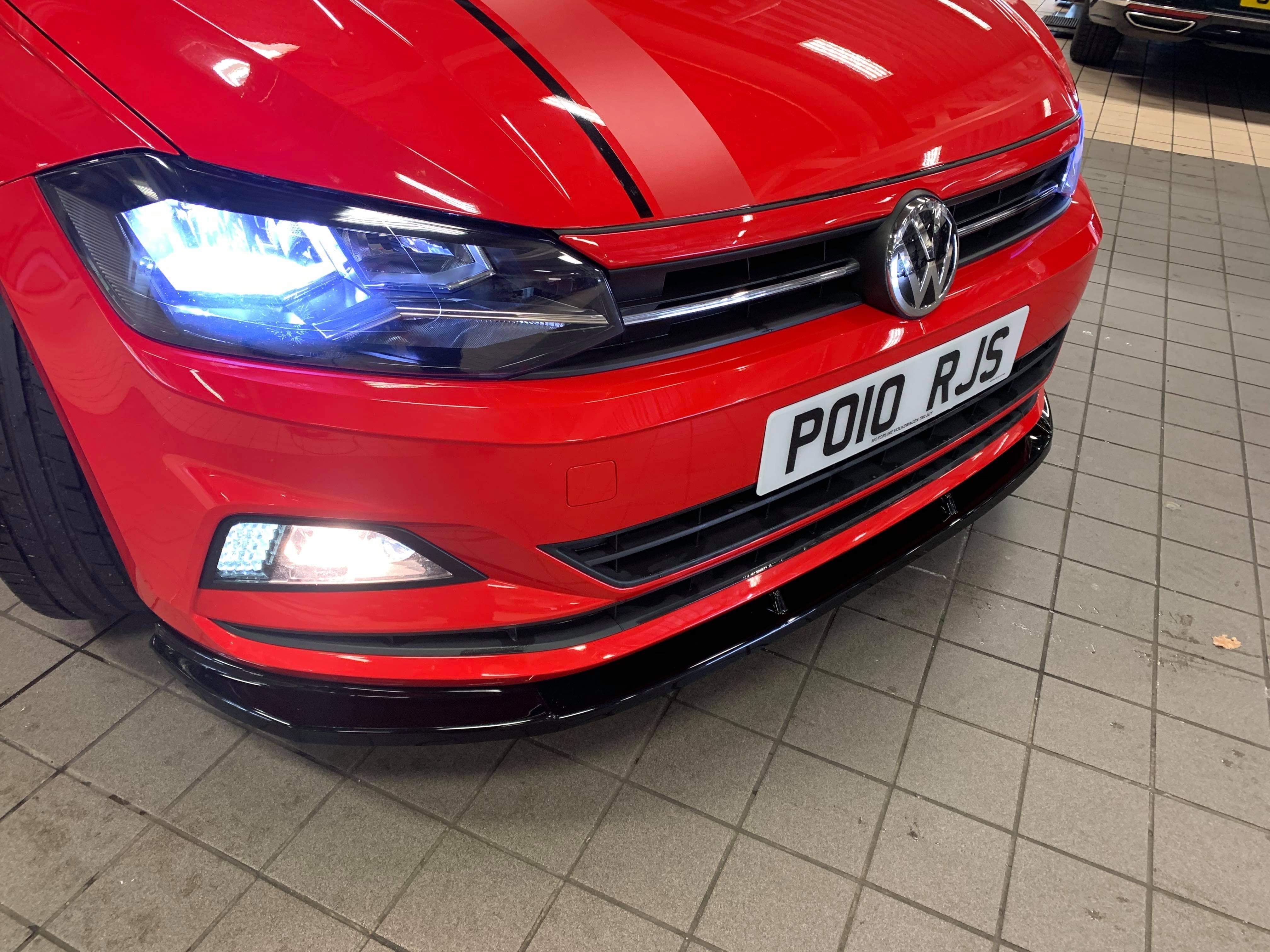 DAS | Volkswagen Polo AW MK6 Gloss Black Front Splitter (2018+ NON GTI / R Model)