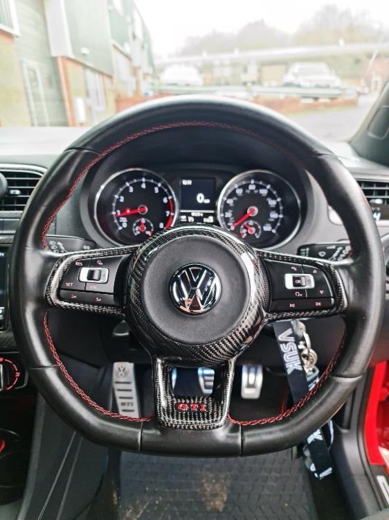 Volkswagen Carbon Fibre Steering Wheel Airbag Centre Piece