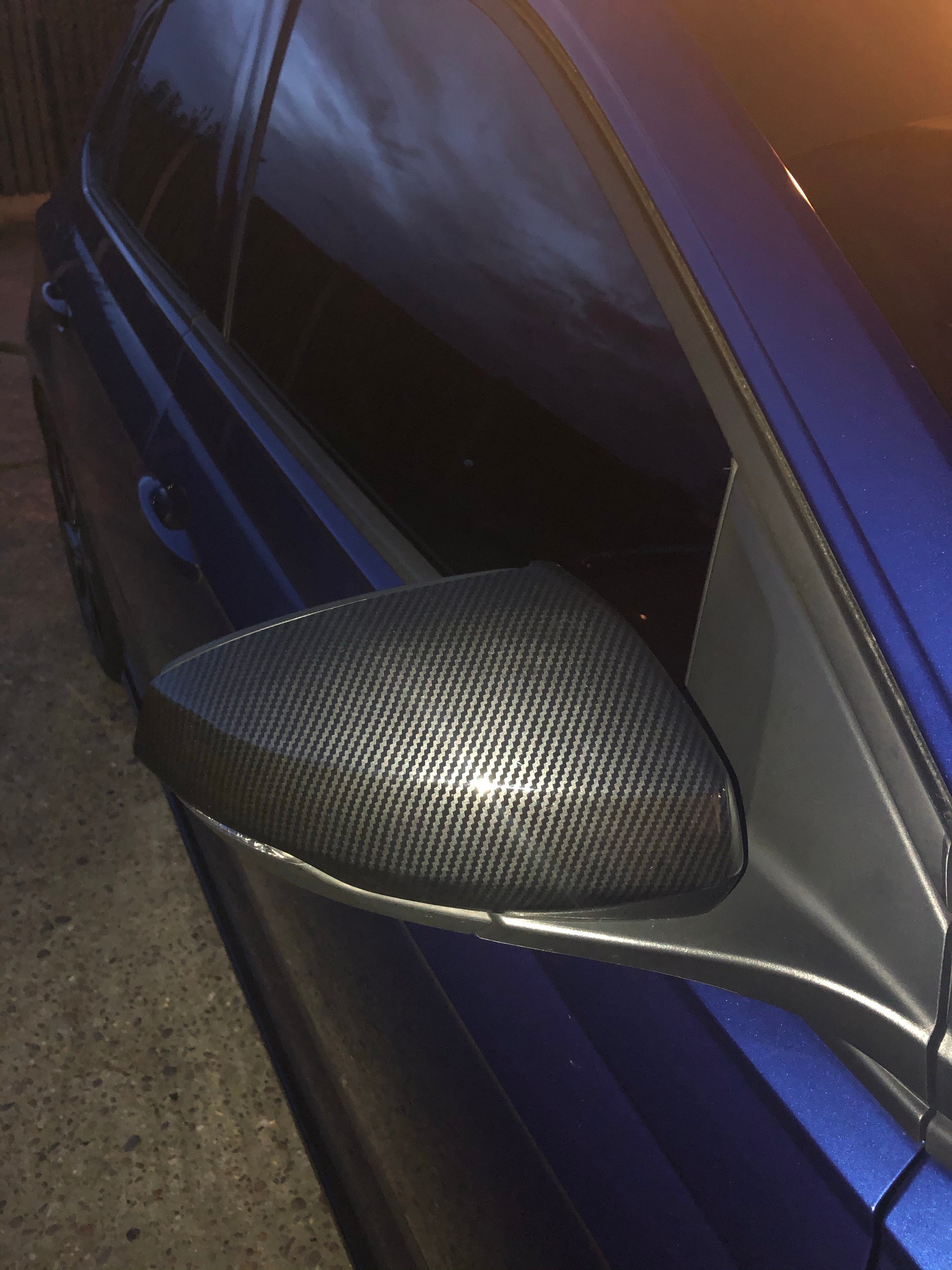 Volkswagen Polo AW MK6 Carbon Look / Gloss Black Mirror Add Ons - Diversion Stores Car Parts And Modificaions