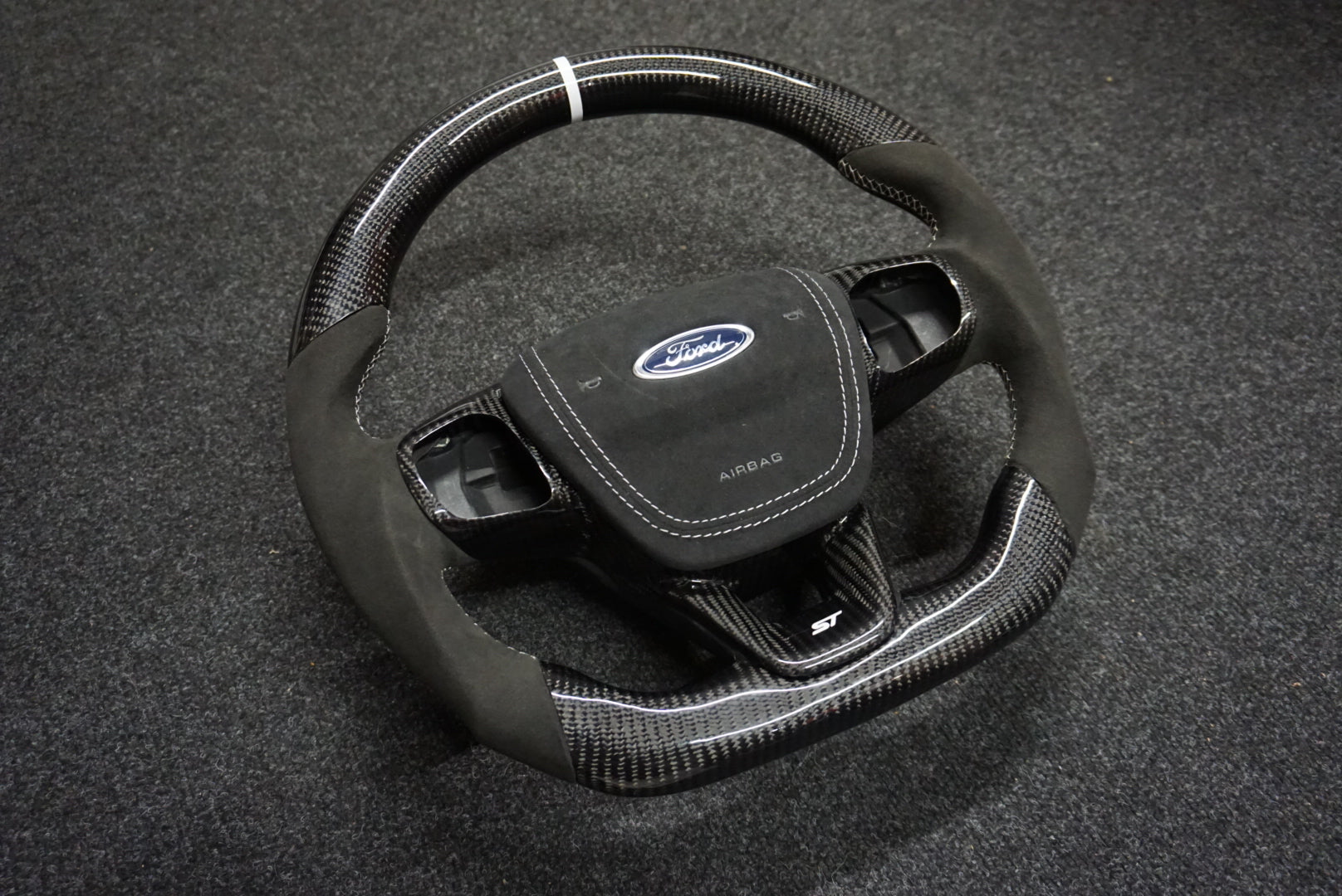 Ford Fiesta MK8 / MK8.5 Carbon Fibre Custom Steering Wheel (MK8 2018 - Present)