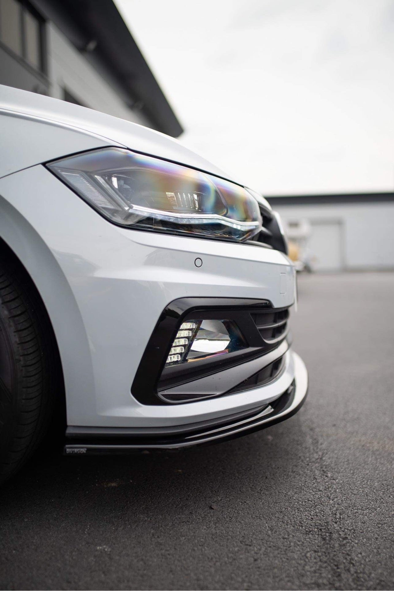 DAS Automotive - Front Splitter V.1 for Volkswagen Polo AW GTI/R-Line Gloss Black (2018+)