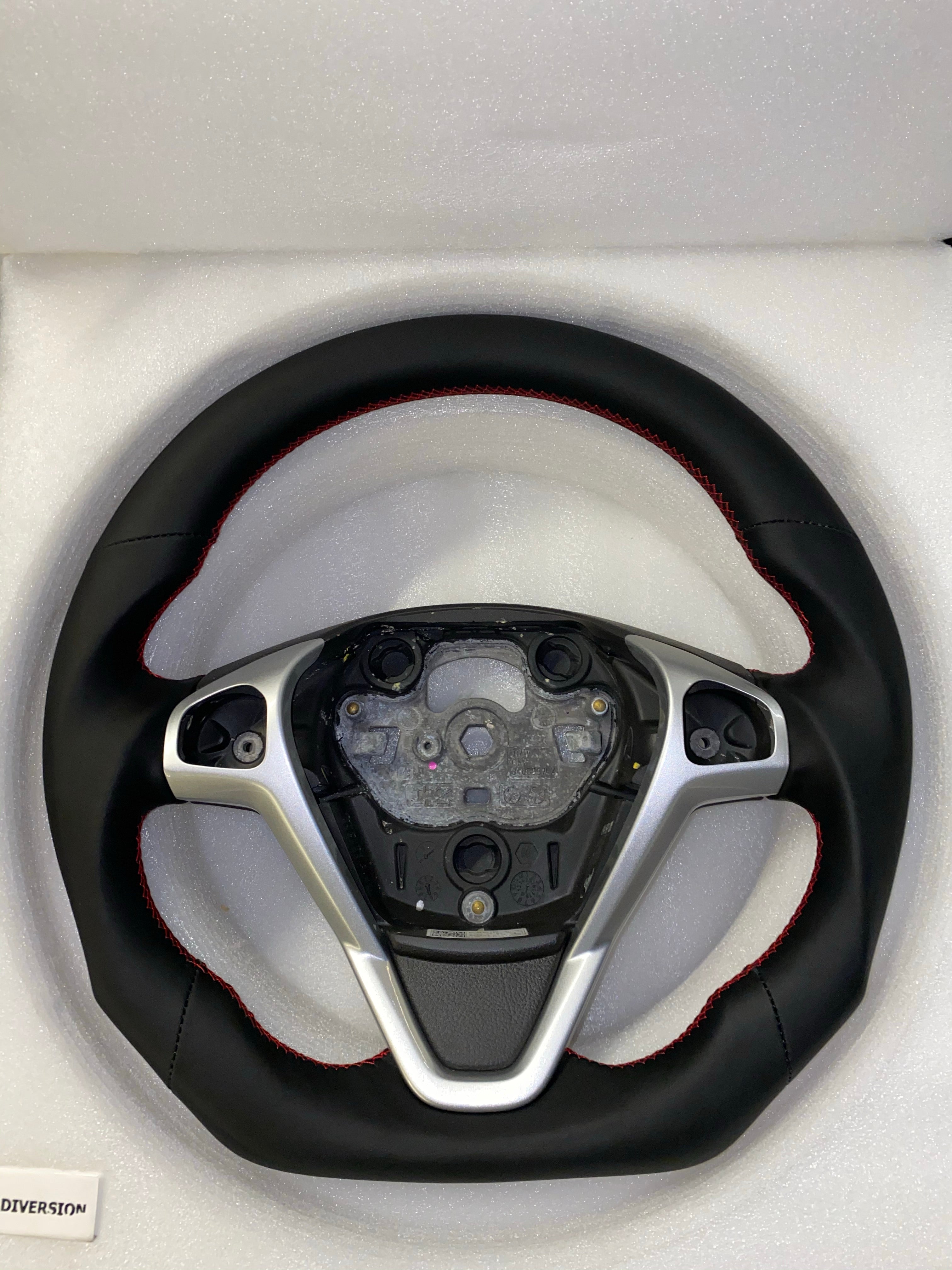 Ford Fiesta Full Leather / Alcantara Custom Steering Wheel (MK7 / MK7.5 - 2009 to 2017)