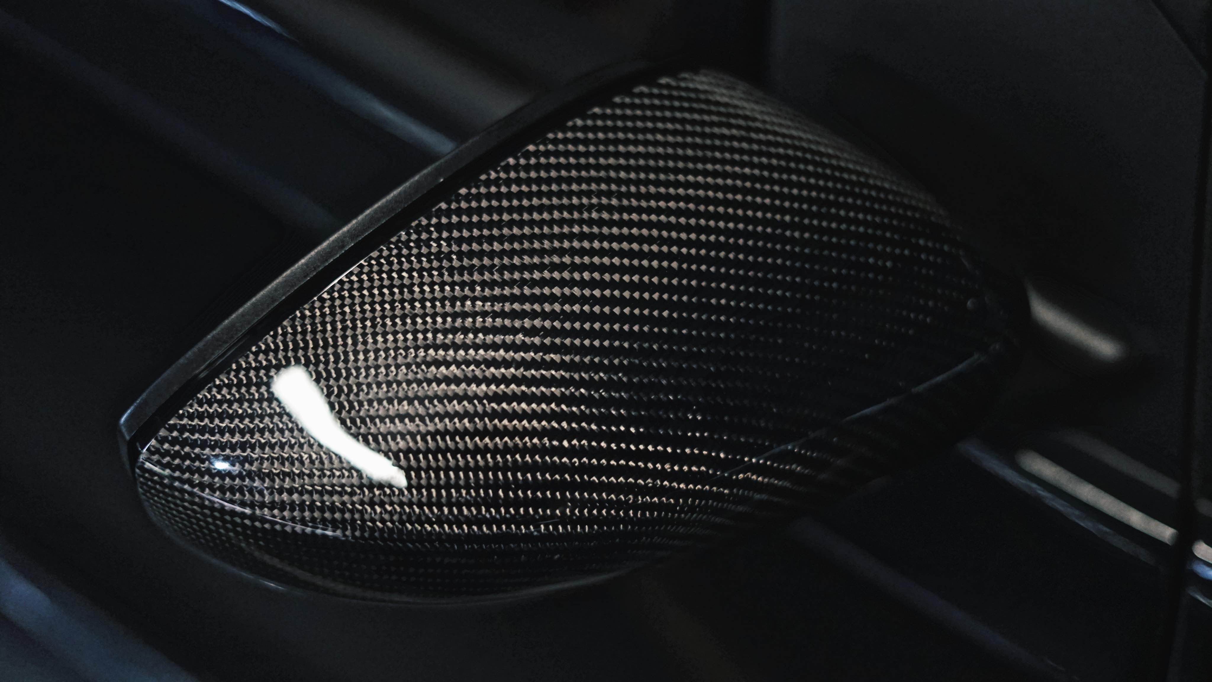 Volkswagen VW Polo Genuine Carbon Fibre Replacement Wing Mirror Covers MK5 6C / 6R (2009-2017 Models)