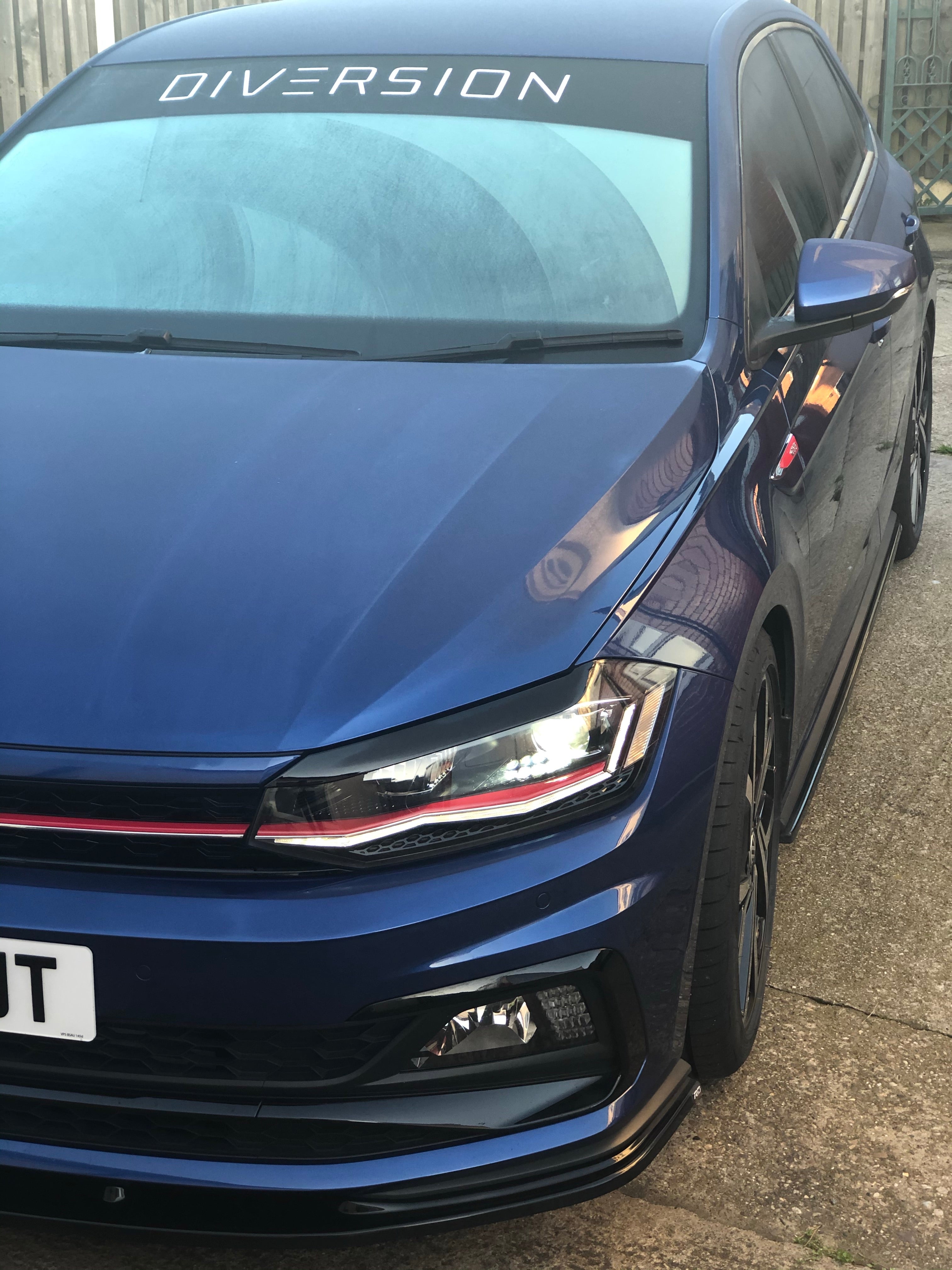 Volkswagen Polo AW MK6 Headlight Eyebrows (2018+ Models) - Diversion Stores Car Parts And Modificaions