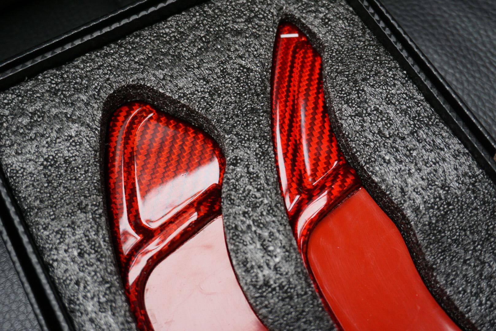 Volkswagen Carbon Fibre Red Paddle Extensions For Golf 7/7.5 / Scirocco / Polo MK6