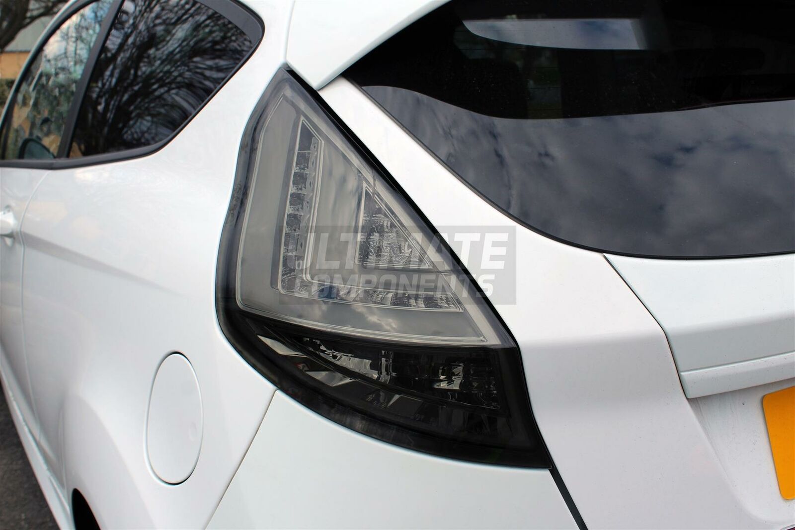 158 - Ford Fiesta MK7.5 LED Custom Tail Lights (2013-2017) SMOKED - Diversion Stores Car Parts And Modificaions