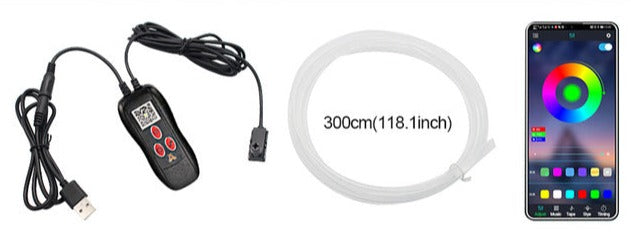 Interior Ambient Mood Lighting Kit 7 Colour USB Powered & App Controlled (All Cars)