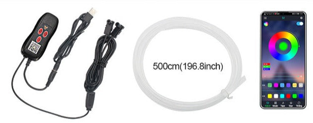 Interior Ambient Mood Lighting Kit 7 Colour USB Powered & App Controlled (All Cars)