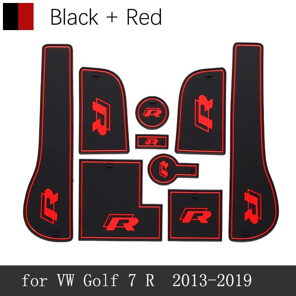 Volkswagen Golf MK7 / MK7.5 "GTI" or "R" Rubber Anti-Slip Interior Storage Mats (2013-2019)