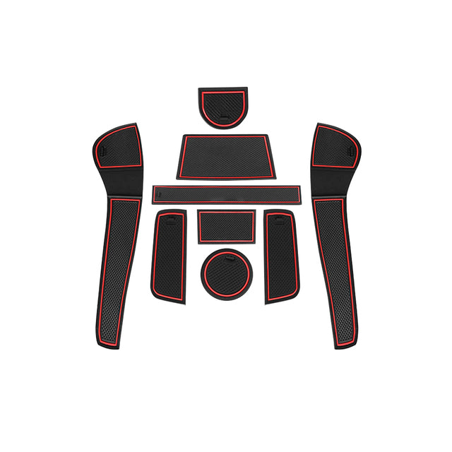 Rubber Anti-Slip Interior Storage Mats (9pcs) for VW UP / Seat Mii / Skoda Citigo (2016-2019)